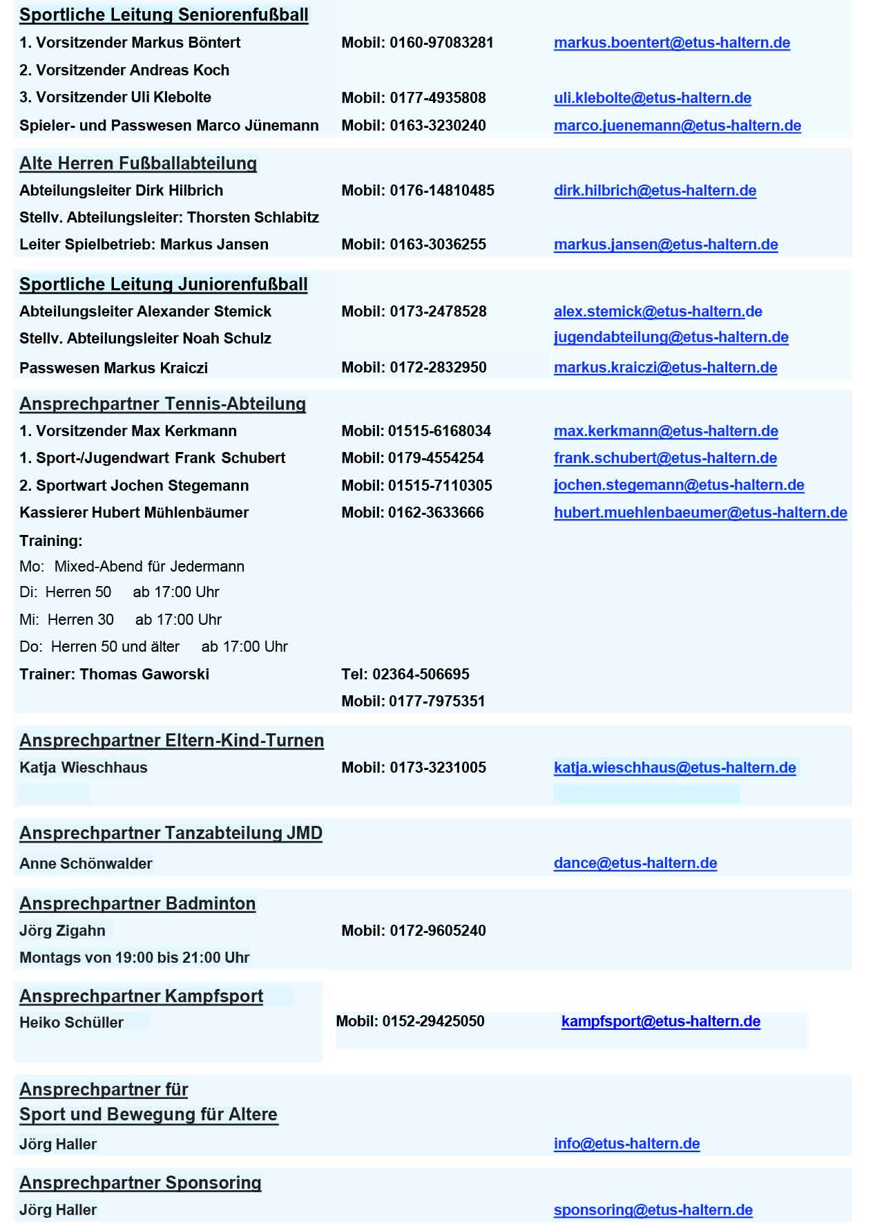 Ansprechpartner ETuS 2026