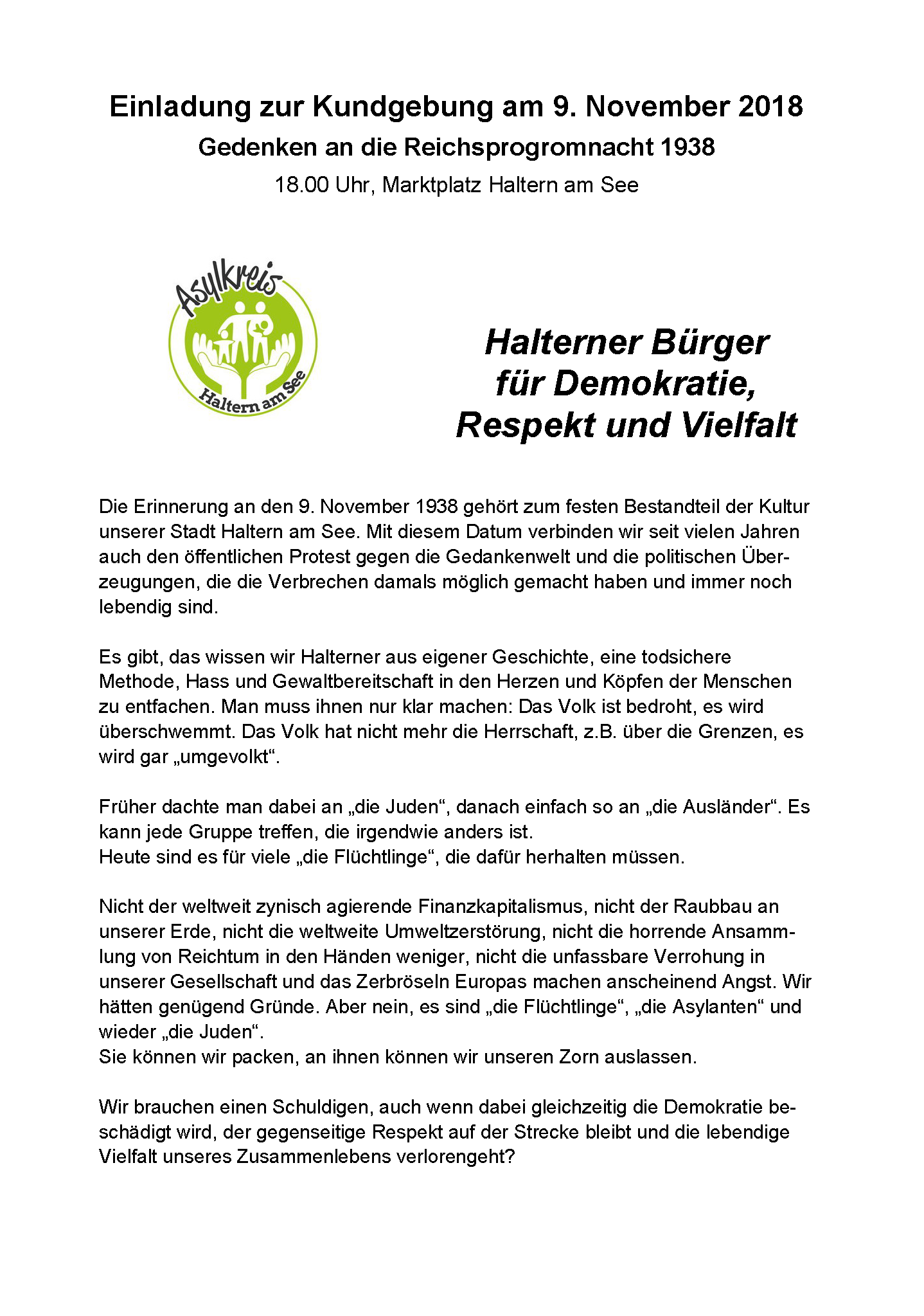 Einladung 9. November Seite 1