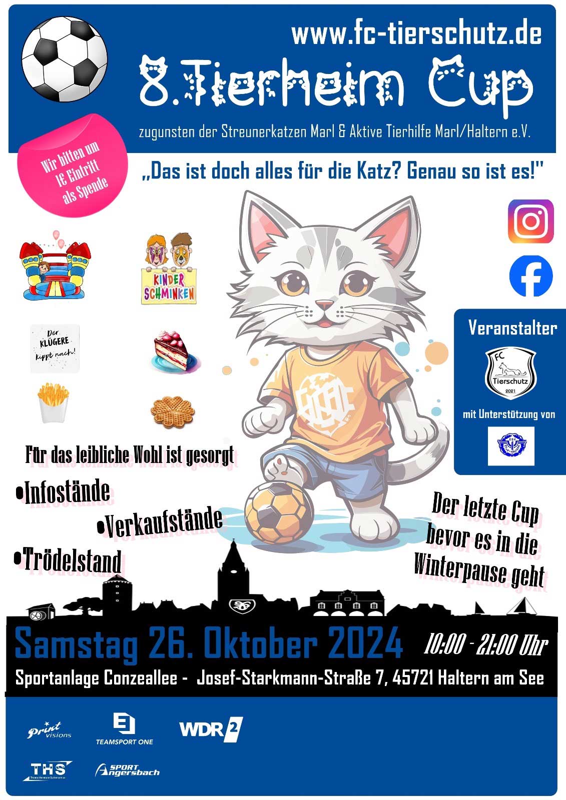 Plakat Tierschutzcup vom FC Tierheim 2021