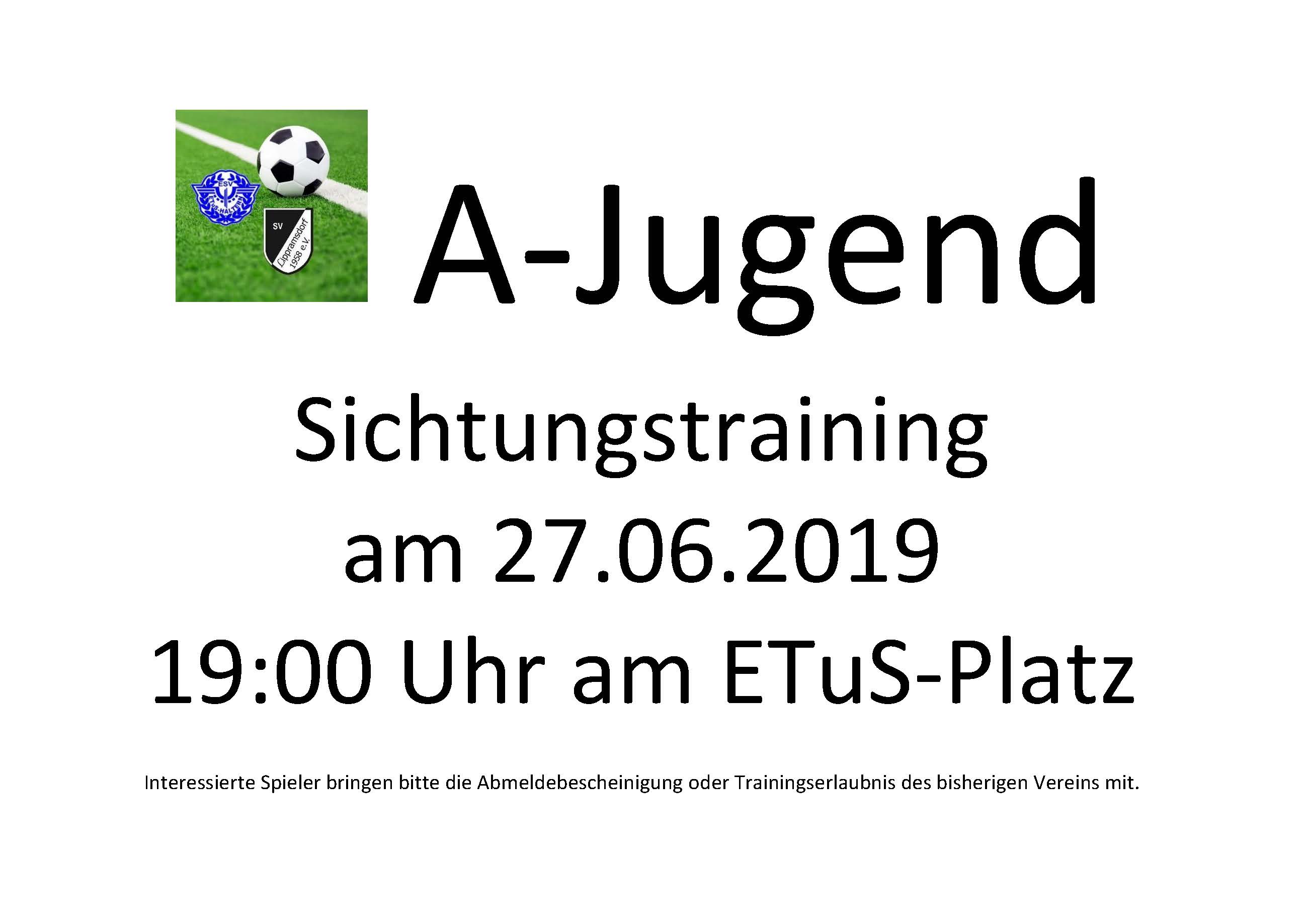 Sichtungstraining A Jugend